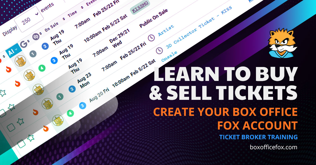 Learn to Buy and Sell Tickets - Create Your Box Office Fox Account