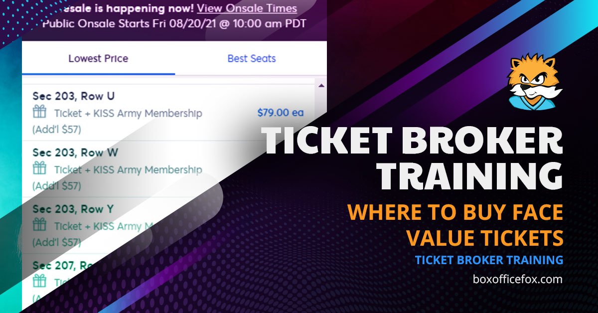 Ticket Broker Training - Where to Buy Face Value Tickets